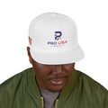 Patriotic Embroidered Snapback Hat - USA Flag & 'PRO USA' Design